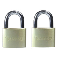 Defender Aluminium Padlock Twin Pack 40mm