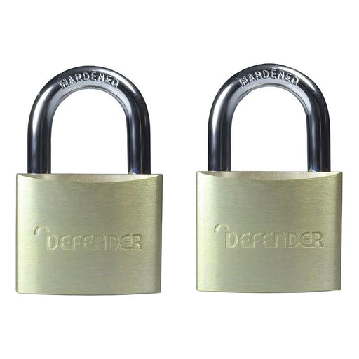 Defender Aluminium Padlock Twin Pack 40mm DEFENDER - Town Tools
