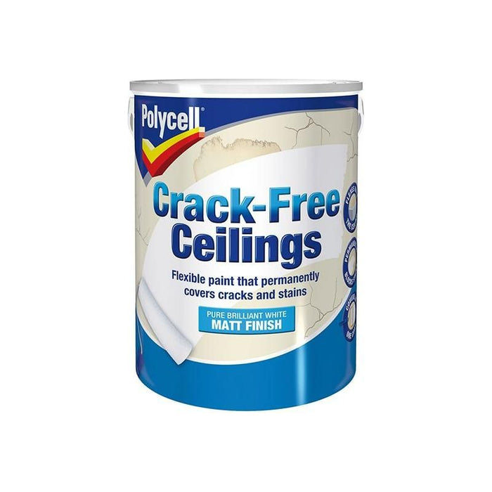 Polycell Crack-Free Ceilings Smooth Matt 5 litre Polycell - Town Tools
