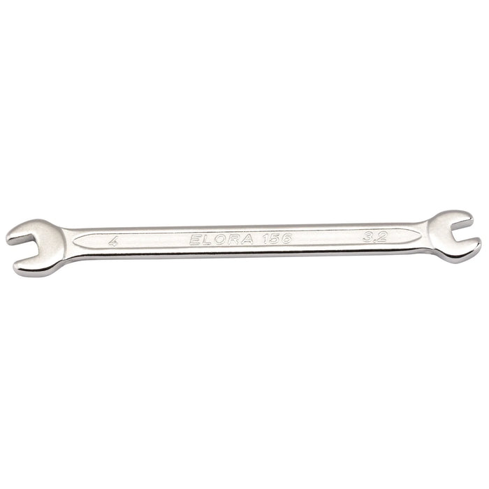 Elora Midget Metric Double Open End Spanner, 3.2 x 4mm - 156-3,2x4
