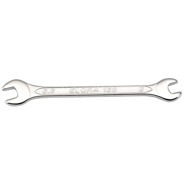 Elora Midget Metric Double Open End Spanner, 5 x 5.5mm - 156-5x5,5