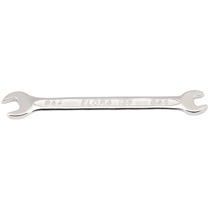 Elora Midget Metric Double Open End Spanner, 4 4.5-6mm