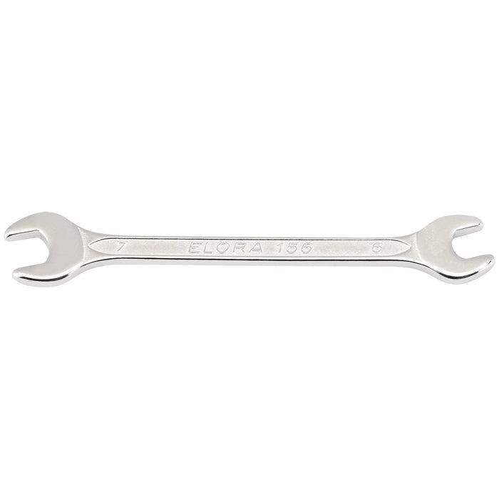 Elora Midget Metric Double Open End Spanner, 6 x 7mm - 156-6x7