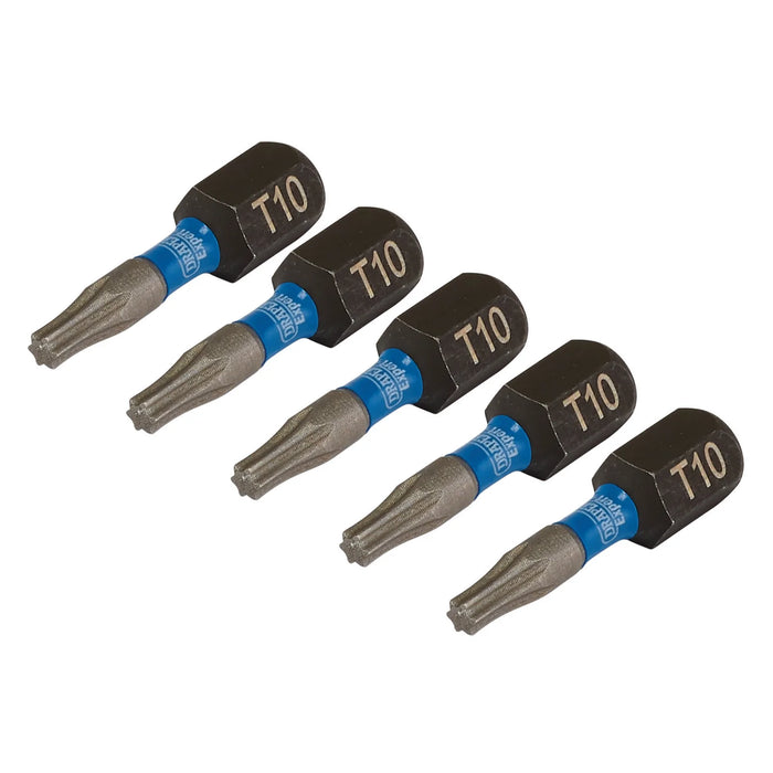 Draper Expert TX-STAR® Impact Screwdriver Bits, T10 x , 1/4"
