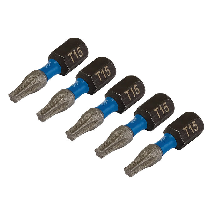 Draper Expert TX-STAR® Impact Screwdriver Bits, T15 x , 1/4"