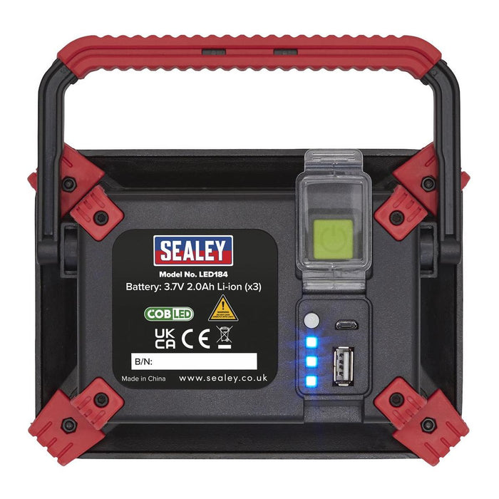 Sealey Rechargeable Portable Floodlight & Power Bank 20W COB LED LED184 Sealey - Town Tools 