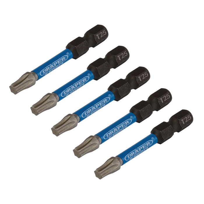 Draper Expert TX-STAR® Impact Screwdriver Bits, T25 x , 1/4"