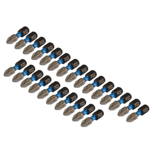 Draper Expert PZ-Type Impact Screwdriver Bits, No.2 x 25mm, 1/4" Hex (Pack of - image 1