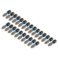 Draper Expert Cross Slot/PH Type Impact Screwdriver Bits, No.2 x 25mm, 1/4" Hex
