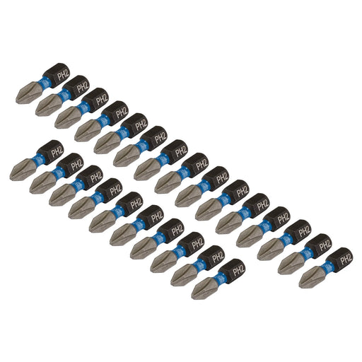 Draper Expert Cross Slot/PH Type Impact Screwdriver Bits, No.2 x 25mm, 1/4" Hex - image 1
