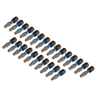 Draper Expert TX-STAR® Impact Screwdriver Bits, T20 x 25mm, 1/4" Hex (Pack of