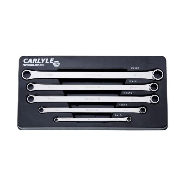 Carlyle Hand Tools Spanner Set - Box End - Combination Box Metric - 5 Piece Caryle Tools - Town Tools 