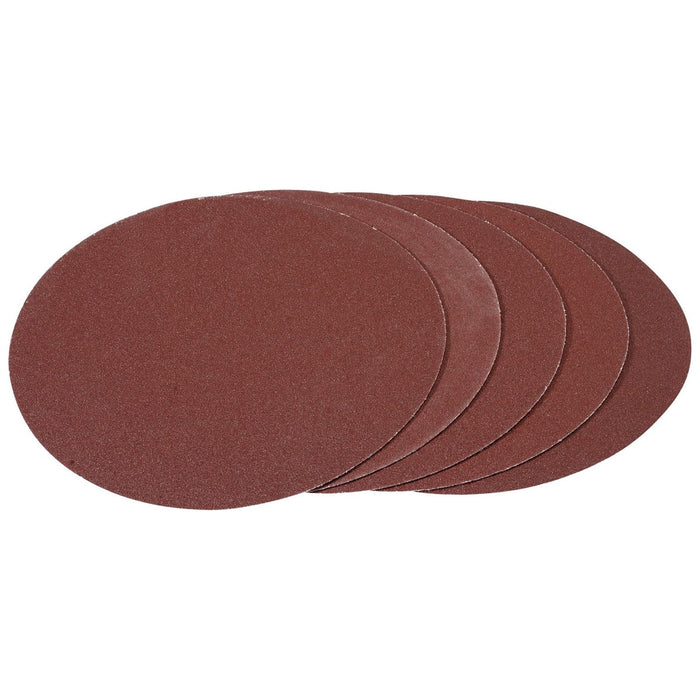 Draper Hook and Loop Aluminium Oxide Sanding Discs, 180mm, 100 Grit (Pack of 5) Draper - Town Tools 