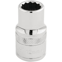 Draper HI-TORQ 12 Point Socket, 1/2" Sq. Dr., 12mm 33097