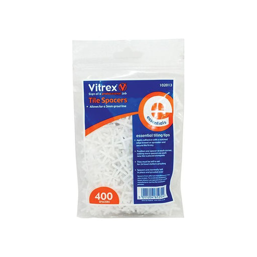 Vitrex Essential Tile Spacers 3mm (Pack 400) Vitrex - Town Tools