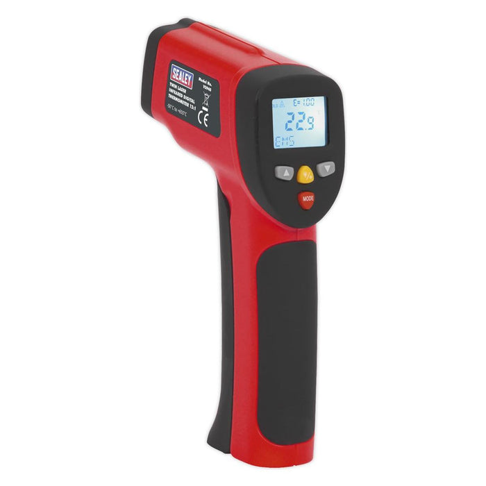 Sealey Infrared Twin-Spot Laser Digital Thermometer 12:1 VS940 Sealey - Town Tools 