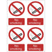 Draper No Smoking' Prohibition Sign (Pack of 4) 72166 Draper - Town Tools 