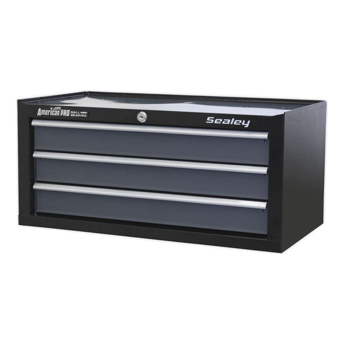 Sealey Mid-Box 3 Drawer with Ball-Bearing Slides Black/Grey AP3503TB Sealey - Town Tools 