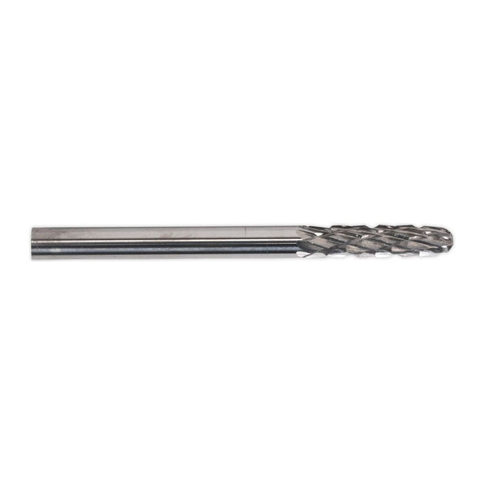 Sealey Micro Carbide Burr Ball Nose Cylinder 3mm Pack of 3 MCB002