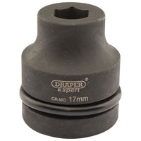Draper Expert HI-TORQ  6 Point Impact Socket, 1" Sq. Dr., 17mm