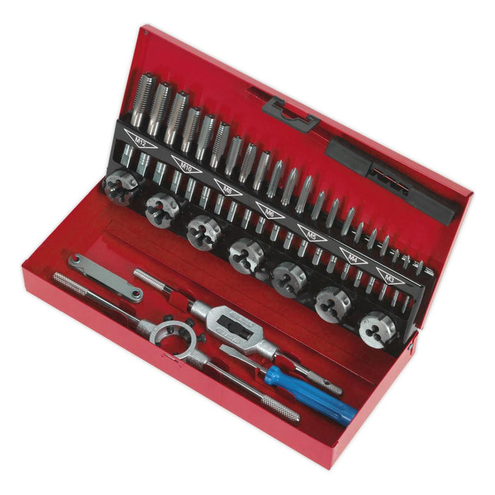 Sealey Metric Tap & Die Set Split Dies 32pc AK3015 Sealey - Town Tools 