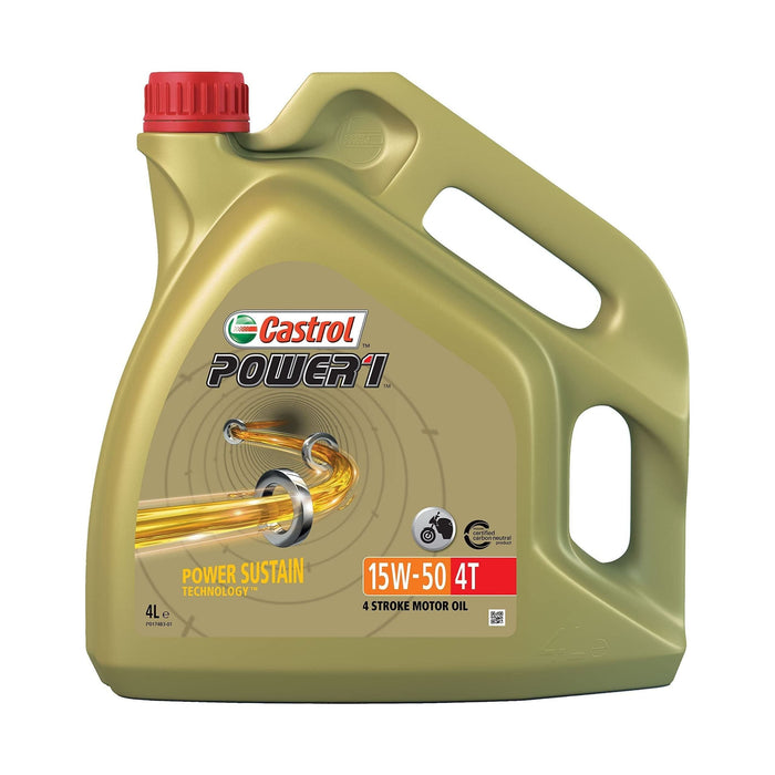 Castrol Power 1 4T 15W-50 - 4 Litre Castrol - Town Tools 