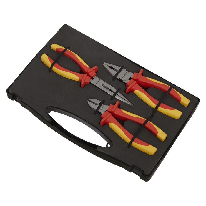 Sealey Pliers Set 3pc VDE Approved AK83452 Sealey - Town Tools 