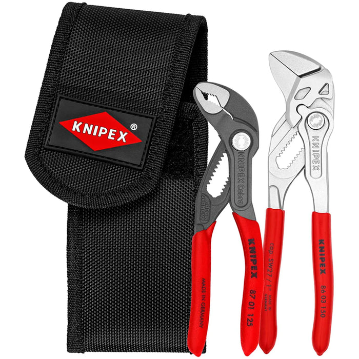 KNIPEX 00 20 72 V01 Mini Pliers Set In Belt Tool Pouch - 00 20 72 V01