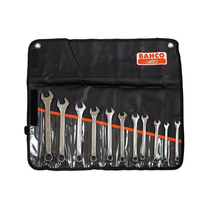 Bahco Chrome Polished Combination Spanner Set, 11 Piece Bahco - Town Tools