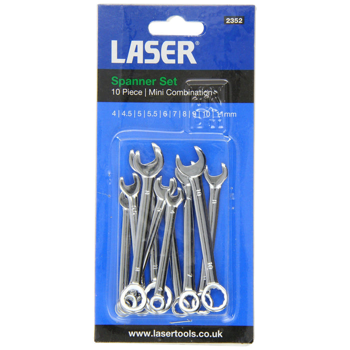 Laser Mini Combination Spanner Set 6 - 11mm 10pc 2352