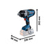 Bosch GDS 18V-1600 HC BITURBO Impact Wrench 18V 2 x 8.0Ah ProCORE18V Li-ion Bosch - Town Tools