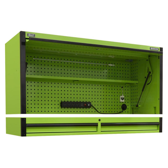 Superline Pro Superline PRO Black Edition Top Hutch & 2 Drawer Riser 1549mm Superline Pro - Town Tools 