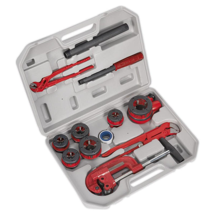 Sealey Pipe Threading Kit 1/4" 1-1/4"BSPT PTK993 Sealey - Town Tools 