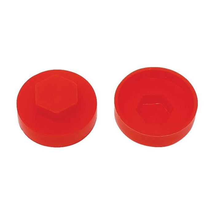 Forgefix TechFast Cover Cap Poppy Red 16mm (Pack 100) ForgeFix - Town Tools