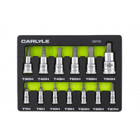 Carlyle Tools 13 Pc Mult Drive Tamper Torx Proof Bit Socket Set
