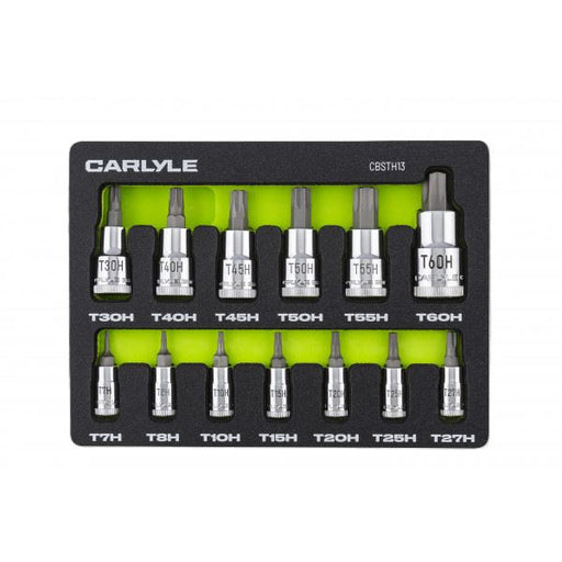 Carlyle Tools 13 Pc Mult Drive Tamper Torx Proof Bit Socket Set - image 1