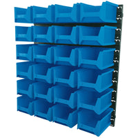 Draper 24 Bin Wall Storage Unit, Large Bins - SBB24B