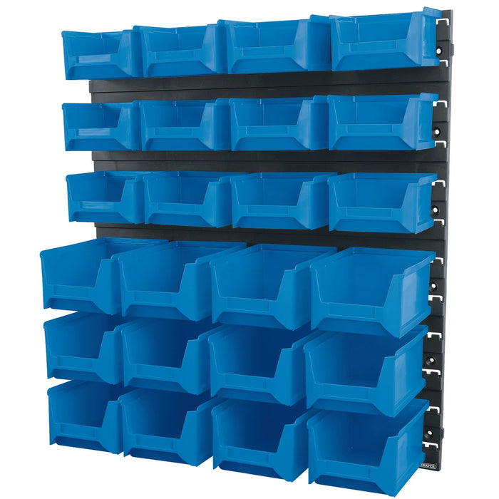 Draper 24 Bin Wall Storage Unit, Small/Medium Bins - SBB24C