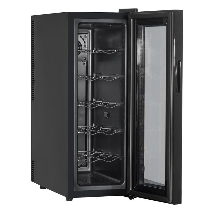 Baridi 12 Bottle Wine Fridge & Cooler - Black DH73