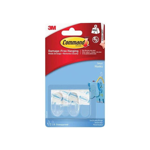 Command™ Clear Hooks with Clear Strips, Small (Pack 2) Command™ - Town Tools