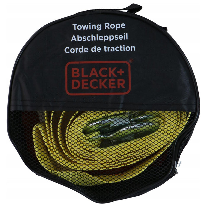Black+Decker Tow Strap with Hooks – 4m | Max Pull 2000kg | Heavy-Duty Car Towing Rope Black+Decker - Town Tools