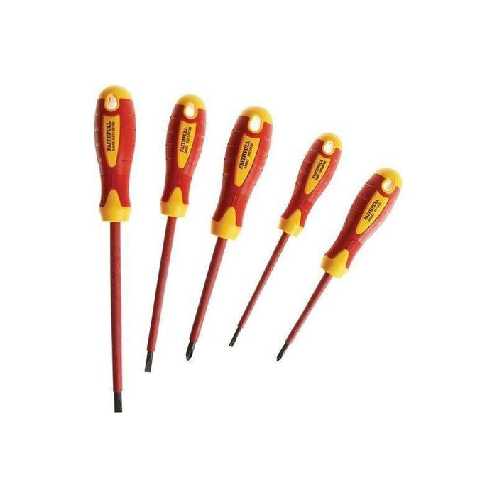 Faithfull VDE Soft Grip Screwdriver Set, 5 Piece Faithfull - Town Tools