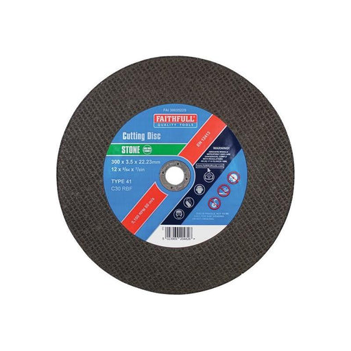 Faithfull Stone Cut Off Disc 300 x 3.5 x 22.23mm Faithfull - Town Tools