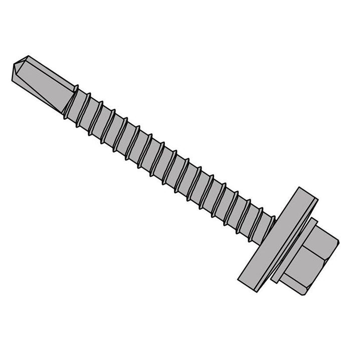Forgefix TechFast Roofing Sheet to Steel Hex Screw & Washer No.3 Tip 5.5 x 25mm Box 100 ForgeFix - Town Tools