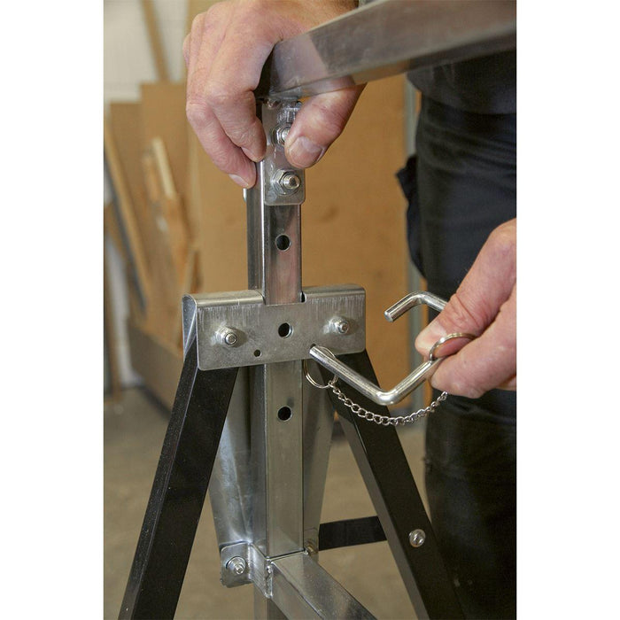 Sealey Fold Down Telescopic Trestle 200kg Capacity - Pair FDT32 Sealey - Town Tools 
