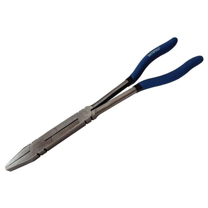 Faithfull Long Reach Flat Nose Pliers 300mm (12in) Faithfull - Town Tools