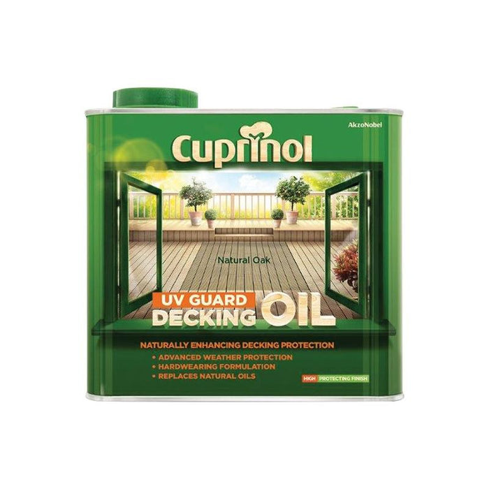 Cuprinol UV Guard Decking Oil Natural Oak 2.5 litre Cuprinol - Town Tools