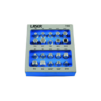 Laser Sump Plug Key Set 3/8"D 20pc 7365