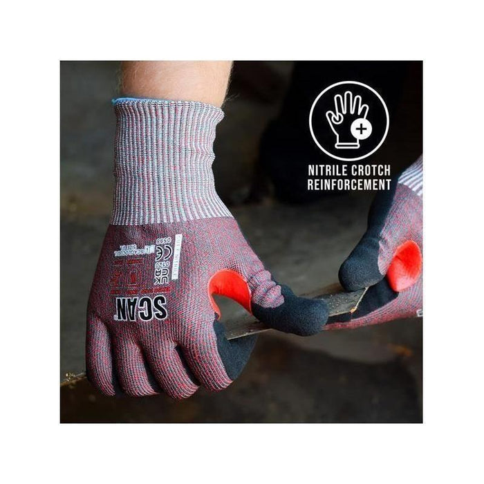 Scan Nitrile Palm Cut F Gloves - XL (Size 10) Scan - Town Tools