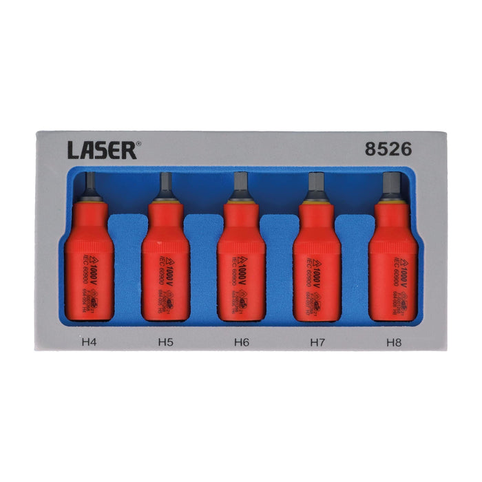 Laser Insulated Hex Bit Socket Set 3/8"D 5pc 8526 Laser - Town Tools 